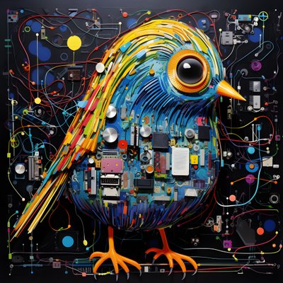 Graffiti Vogel 4 autorstwa Kurt Heppke