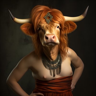 Highland Cow jako Marilyn Monroe 1 autorstwa Kurt Heppke