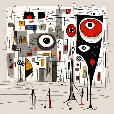 Surrealistyczne ilustracje Joana Miró. 4 autorstwa Kurt Heppke