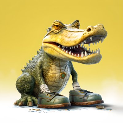 krokodyl w komiksowym stylu 4 autorstwa Kurt Heppke