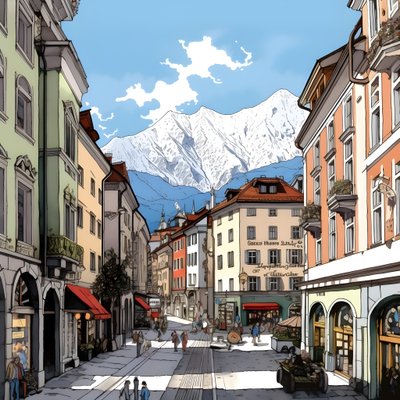 Innsbruck, rysunek 1 autorstwa Kurt Heppke
