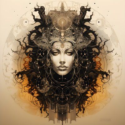 Leonardo Davinci szkic koncepcyjny album okładka korzeń drzewa, które wyrasta z ziemi i wznosi się w niebo jak Jack i łodyga fasoli 3 autorstwa Kurt Heppke