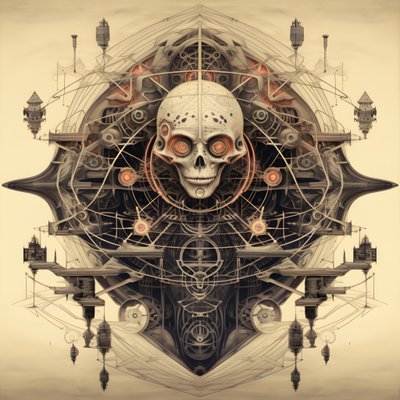 Leonardo Davinci szkic koncepcyjny album okładka korzeń drzewa, które wyrasta z ziemi i wznosi się w niebo jak Jack i łodyga fasoli 4 autorstwa Kurt Heppke