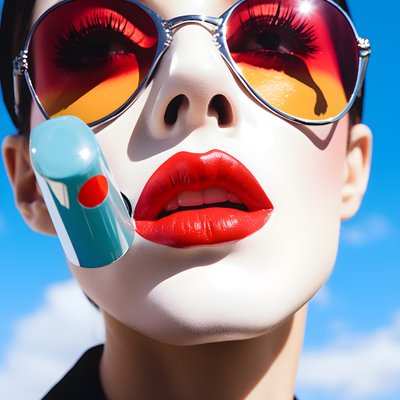 bardzo blisko kolorowego topiącego się popsicle obok kobiecych ust 4 autorstwa Kurt Heppke