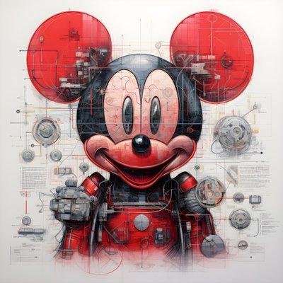 Rysunki techniczne Cyberpunk Mickey Mouse 3 autorstwa Kurt Heppke