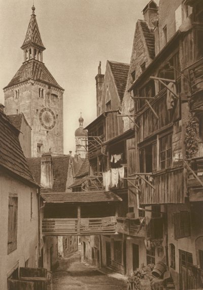 Landsberg am Lech, Hexenwinkel; Landsberg nad Lechem, „Hexenwinkel” (zdjęcie czarno-białe) autorstwa Kurt Hielscher