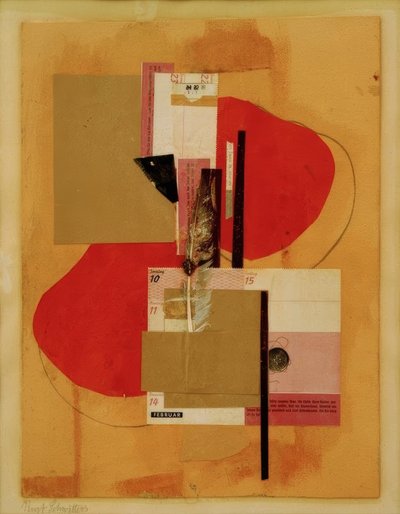 2 czerwone plamki autorstwa Kurt Schwitters