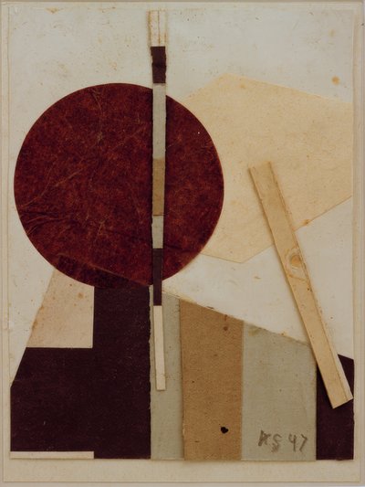 Okrągłe-kątowe autorstwa Kurt Schwitters