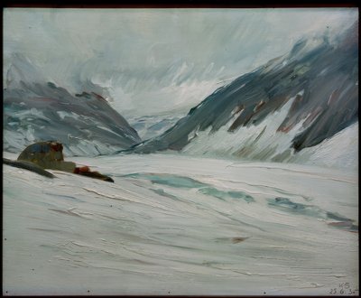 Głęboka woda ze śniegiem autorstwa Kurt Schwitters