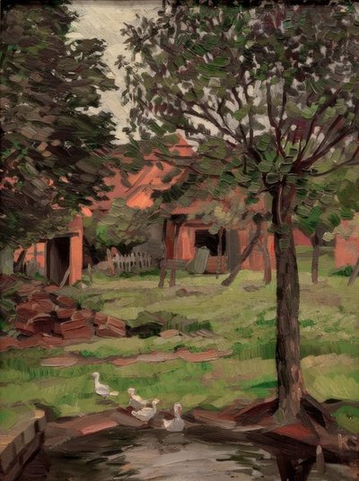 Gospodarstwo z gęsiami autorstwa Kurt Schwitters