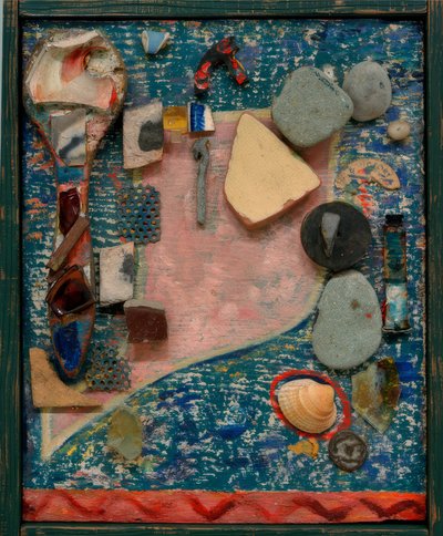 Mały obraz Merz z wieloma częściami autorstwa Kurt Schwitters