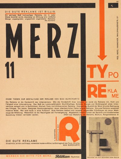 Merz 11. Typoreklame, 1924. autorstwa Kurt Schwitters