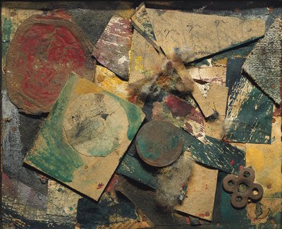 Merz Zdjęcie 9A, Zdjęcie z szachownicą; Merzbild 9A zdjęcie z szachownicą autorstwa Kurt Schwitters