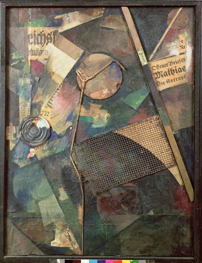 Merzbild autorstwa Kurt Schwitters
