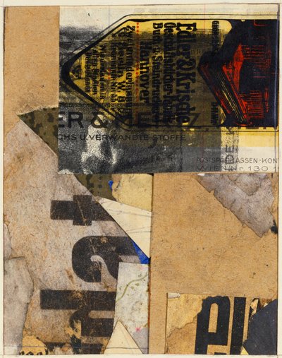 Merzbild, 1922 autorstwa Kurt Schwitters