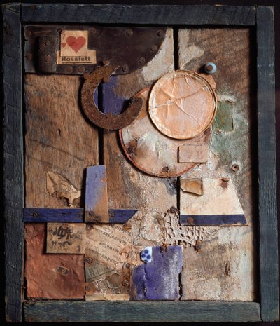 Merzbild Rossfett Assembly of Wood and Painting Kurta Schwittersa (1887-1948) 1918-1919 Genewa, Muzeum Sztuki i Historii autorstwa Kurt Schwitters