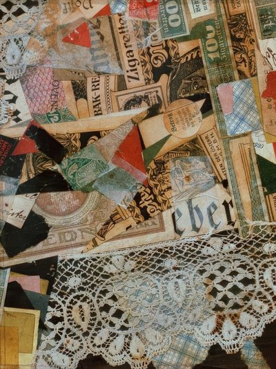 Merz rysunek 297 żółty autorstwa Kurt Schwitters