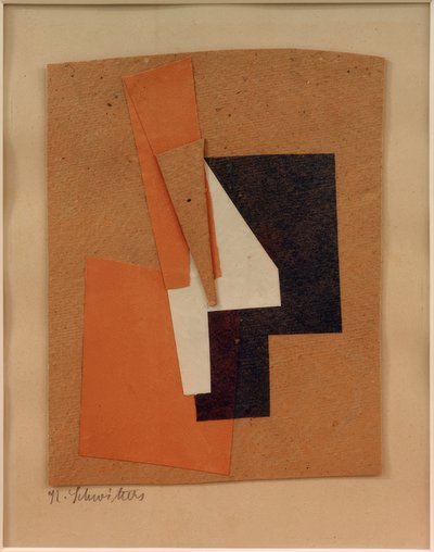 Bez tytułu (szary, niebieski, czerwony, biały) autorstwa Kurt Schwitters