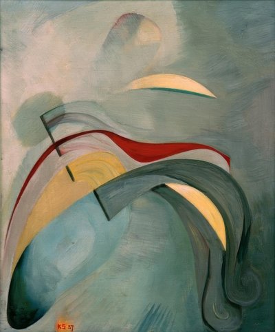 Czerwona linia (1) autorstwa Kurt Schwitters