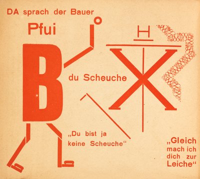 Strach na wróble. Bajka Strach na Wróble. Bajki, 1925. autorstwa Kurt Schwitters