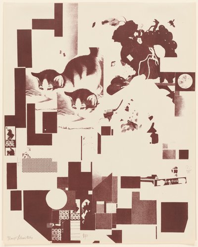 Bez tytułu, nr 5 z 6 z teki Merz 3. Kurt Schwitters 6 litografii. Folder Merz. Pierwsza teka wydawnictwa Merz (Merz 3. Kurt Schwitters 6 lithos. Merz Portfolio. Pierwsza teka wydawnictwa Merz) autorstwa Kurt Schwitters