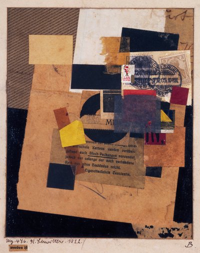 „Worden jest” 1922 (kolaż) autorstwa Kurt Schwitters