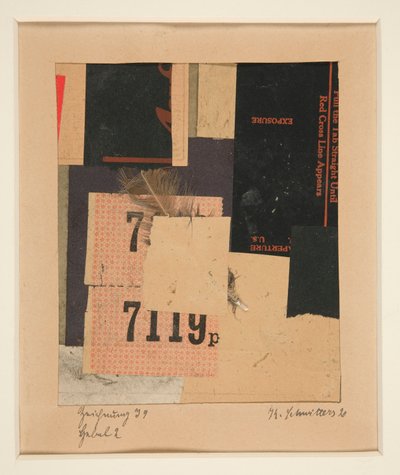 Rysunek I 9 Dźwignia 2 autorstwa Kurt Schwitters