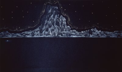 Midnight Eruption, 2004 (akwarela na papierze) autorstwa Kurtis L. Miller