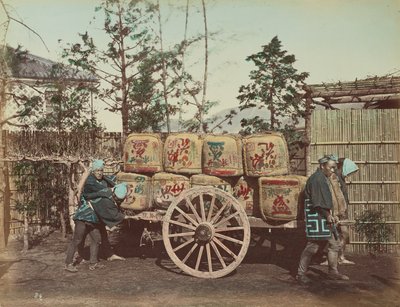 Wózek towarowy autorstwa Kusakabe Kimbei