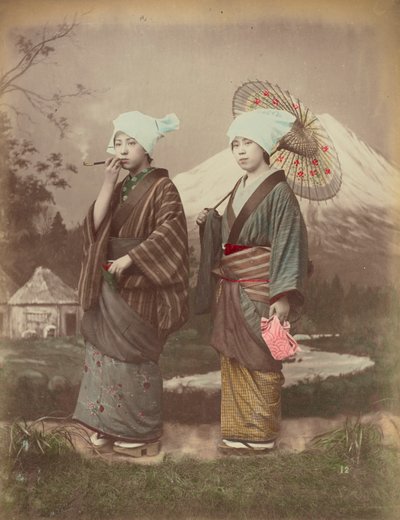 Japońscy podróżnicy, ok.1880 autorstwa Kusakabe Kimbei
