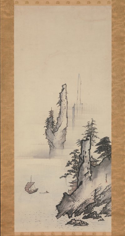 Krajobraz, XVII wiek. autorstwa Kusumi Morikage