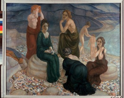 Wybrzeże. Obraz Kuzmy Sergeevich Petrov Vodkin (Petrov-Vodkin) (Kouzma Petrov Vodkin) (Petrov-Vodkin) (1878-1939), olej na płótnie autorstwa Kuzma Sergeevich Petrov Vodkin