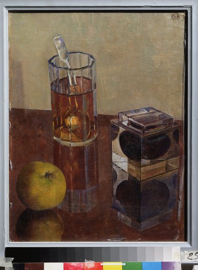 Martwa natura z kałamarzem. Obraz Kuzmy Sergeyevich Petrov Vodkin (Petrov-Vodkin) (Kouzma Petrov Vodkin) (Petrov-Vodkin) (1878-1939), olej na płótnie autorstwa Kuzma Sergeevich Petrov Vodkin