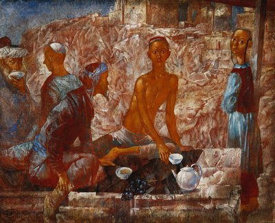 Scena Samarkandy autorstwa Kuzma Sergeevich Petrov Vodkin