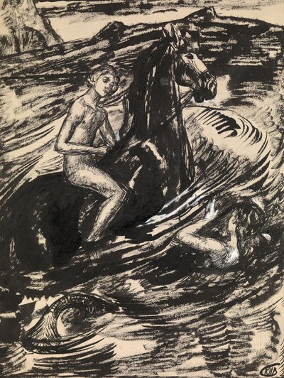Ilustracja do Księżniczki Przypływu Michaiła Lermontowa autorstwa Kuzma Sergeevich Petrov Vodkin
