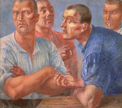 Robotnicy autorstwa Kuzma Sergeevich Petrov Vodkin