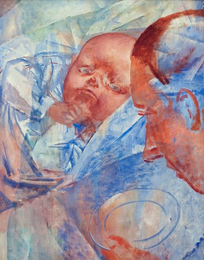Matka i dziecko - Petrov-Vodkin (Petrov Vodkin), Kuzma Sergeyevich (1878-1939) - 1922 - Olej na płótnie - 64,2x50,3 - Kolekcja prywatna autorstwa Kuzma Sergeevich Petrov Vodkin