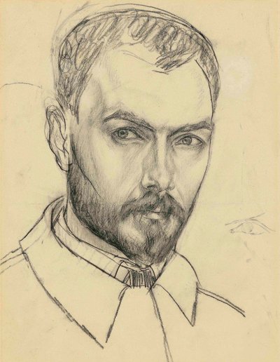 Autoportret. autorstwa Kuzma Sergeevich Petrov Vodkin