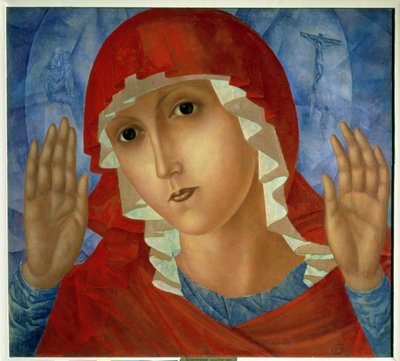 Matka Boża: Czułość okrutnych serc, 1914-15 autorstwa Kuzma Sergeevich Petrov Vodkin