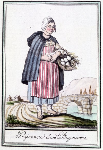 Rolnik z Angoumois - w „Encyklopedii podróży” J. Grasset St Sauveur, Deron, Paryż autorstwa L.F. Labrousse