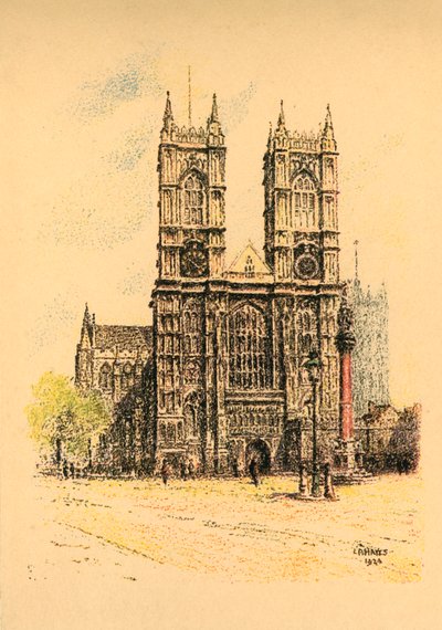 Opactwo Westminsterskie, 1924. autorstwa L. A. Hayes