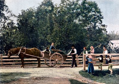 Chłopi pod koniec żniw, Szwecja, ok. 1890 r. autorstwa L Boulanger