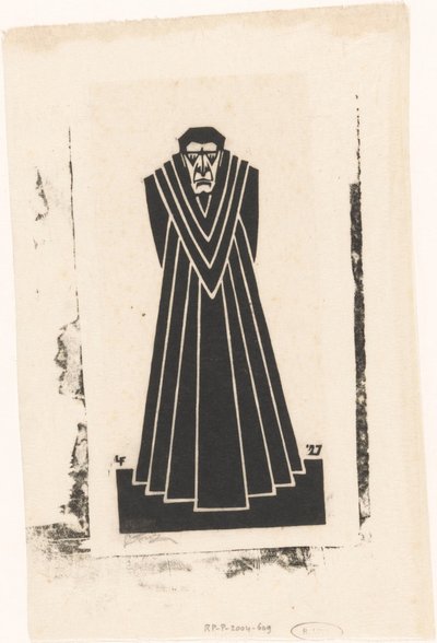 Kapłan w todze autorstwa L. Fritz (signed by artist)