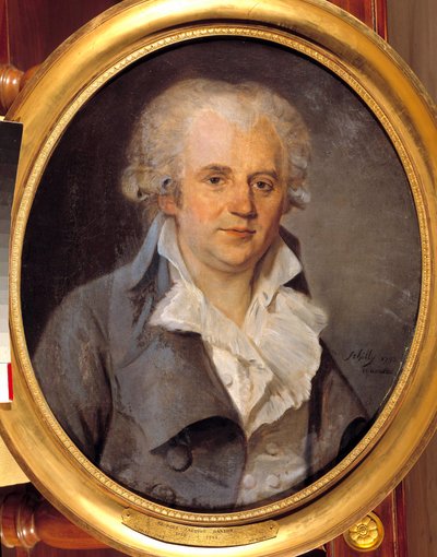Portret Georgesa Jacquesa Dantona, konwencjonalnego prawnika (1759-1794) 12 sierpnia autorstwa L. L. Schilly