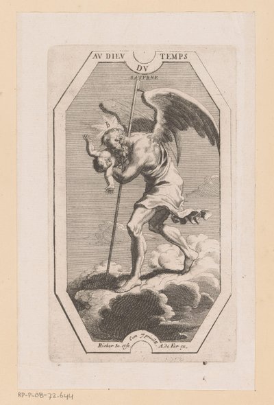 Saturn Au Dieu du Temps Saturne (tytuł na obiekcie) Planety (tytuł serii) autorstwa L. Richer