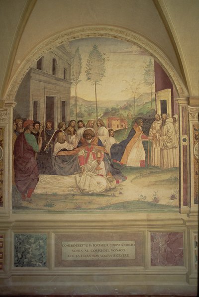 Śmierć św. Benedykta, z życia św. Benedykta autorstwa L. Signorelli