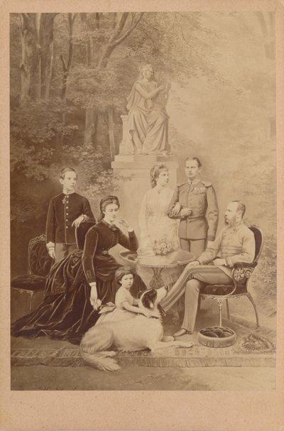 Franciszek Józef I i Elżbieta Austriacka oraz ich rodzina cesarska (ilustracja) autorstwa L. T. Neumann