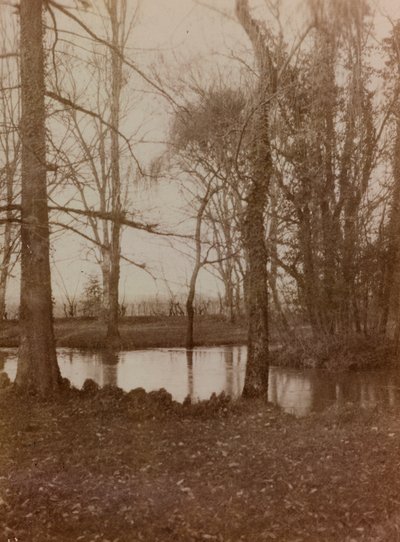 Album I wojny światowej we Friuli-Wenecji Julijskiej: staw w parku Villa Brazza, Szpital Wojenny nr. 17, Soleschiano Manzano autorstwa L. Verdiani