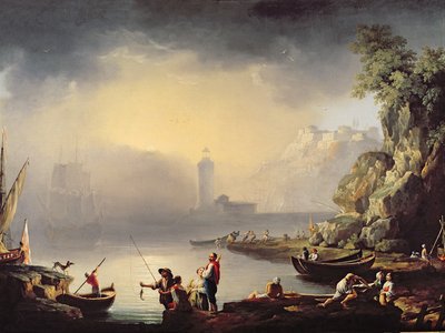 Scena portowa autorstwa La Croix de Marseilles