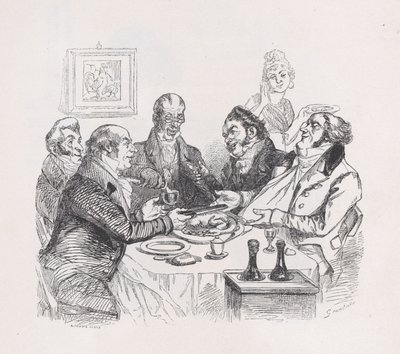 Pochwała kurczaka z Dzieł wszystkich Bérangera, 1836. autorstwa Lacoste